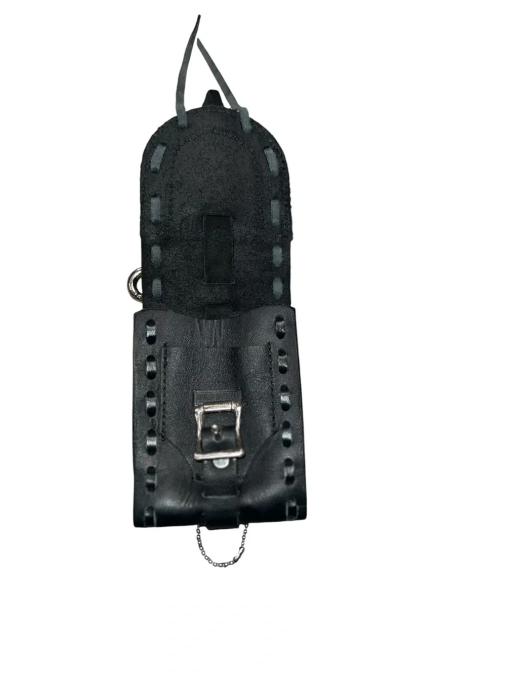 Harley-Davidson Black Leather Belt Clip Pouch Key Holder Biker Accessory